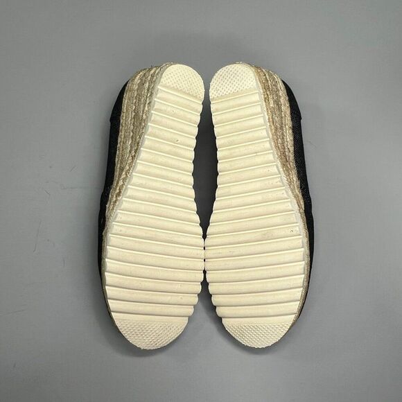 Skechers Wedge Sandals Women's Size‎ 8 Dark Blue Denim Espadrille Open Toe Heels - Picture 10 of 12